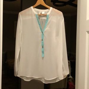 White button down blouse